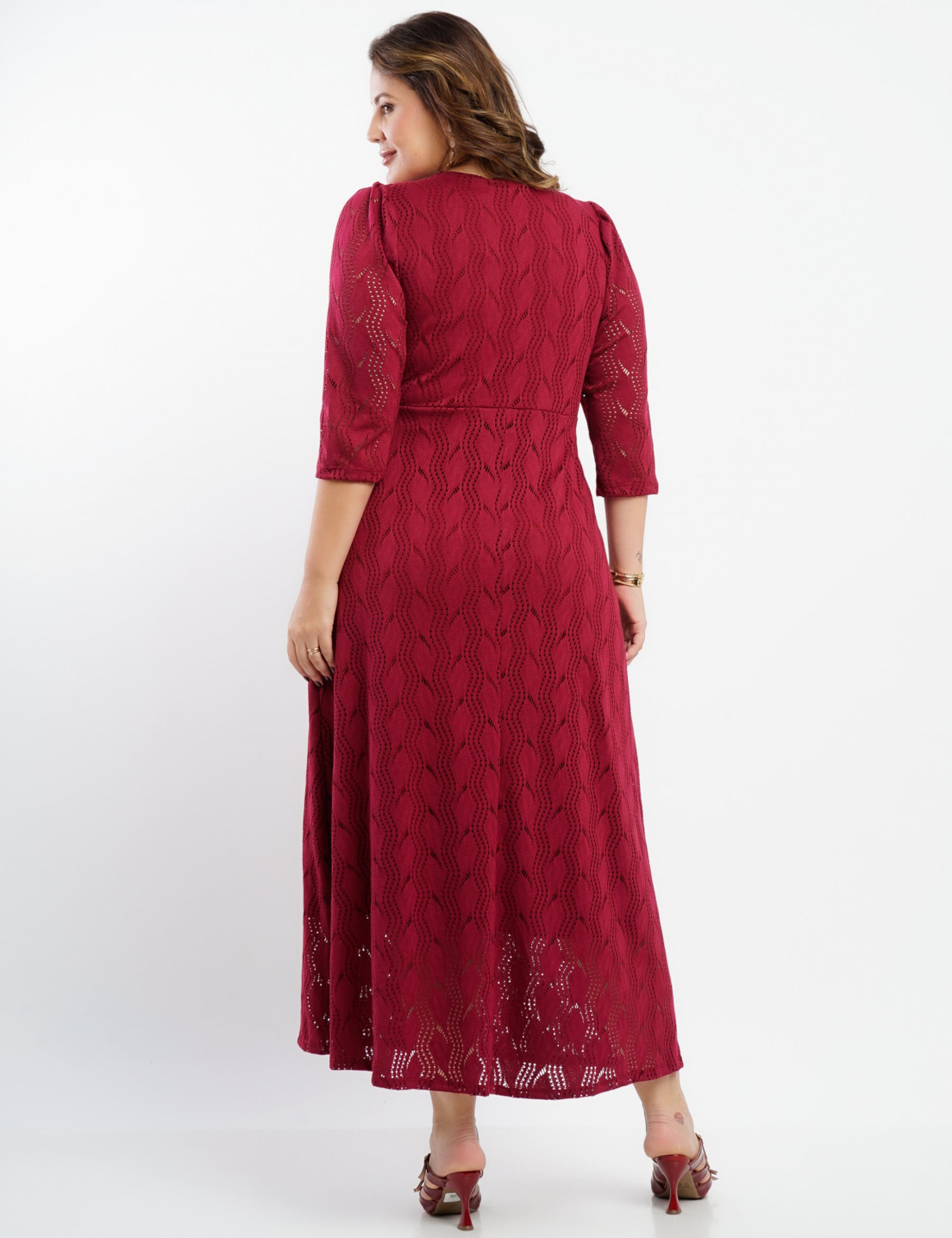 Vestido Longo Malha Lasie Com Cinto