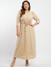 Vestido Longo Malha Lasie Com Cinto