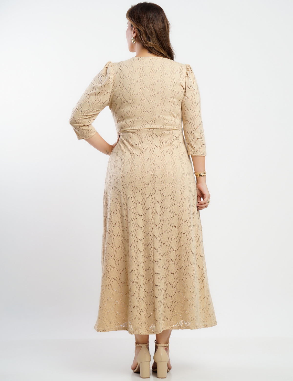 Vestido Longo Malha Lasie Com Cinto