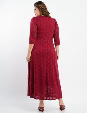 Vestido Longo Malha Lasie Com Cinto